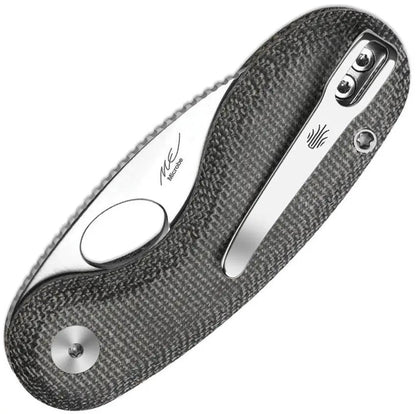 Kizer Cutlery V2742A2 EDC Knife For Everyday Carry Satin 14C28N Drop Point Blade Black Micarta Handle by Kizer Cutlery