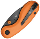 Kizer Microbe Button Linerlock Knife V2742A3 For EDC Enthusiasts Orange Anodized Aluminum Handle by Kizer Cutlery