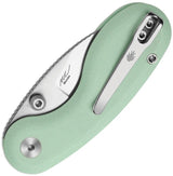 Kizer Cutlery Microbe Button Linerlock Knife Green G10 Premium 14C28N Sandvik Drop Point For Everyday Carry Enthusiasts by Kizer Cutlery