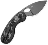 Kizer Microbe Button Linerlock Knife Gray Stonewash 14C28N Drop Point Micarta Handle EDC by Kizer Cutlery