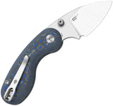 Kizer Knife V2742A6 EDC Folding Knife With Satin 14C28N Blade And Vortex Micarta Handle For Everyday Carry by Kizer Cutlery