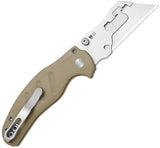 Kizer Cutlery C01C Uti 2 Button Lock Utility Knife With Tan G10 Handle Six Replaceable Blades For EDC Enthusiasts by Kizer Cutlery