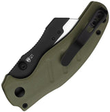 Kizer Cutlery C01C Uti 1 Button Lock Folding Knife Green G10 Handle Six Replaceable Blades EDC by Kizer Cutlery