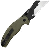 Kizer Cutlery C01C Uti 1 Button Lock Folding Knife Green G10 Handle Six Replaceable Blades EDC by Kizer Cutlery