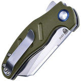 Kizer Cutlery Mini C01C Liner Lock Wharncliffe VG10 Green G10 EDC Knife for Everyday Carry Enthusiasts by Kizer Cutlery