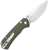 Kizer Cutlery T1 Button Lock Knife with Nitro V Drop Point Blade and Green Micarta Handle for EDC Enthusiasts by Kizer Cutlery