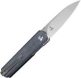 Kizer Feist Linerlock Knife Denim Micarta 154CM Blade Stonewashed Extended Tang EDC by Kizer Cutlery