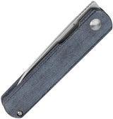 Kizer Feist Linerlock Knife Denim Micarta 154CM Blade Stonewashed Extended Tang EDC by Kizer Cutlery