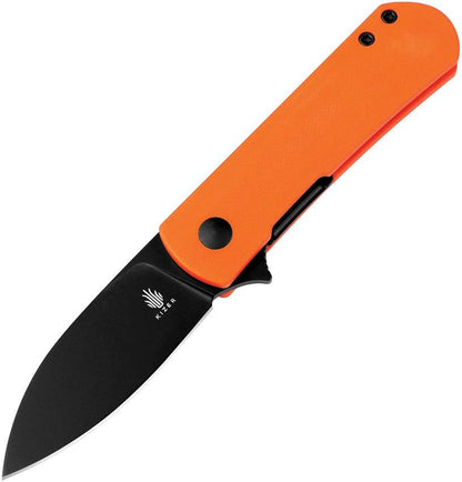Kizer Yorkie Linerlock Knife With Premium Nitro V Two Point Five Inch Blade Orange G10 Handle EDC by Kizer Cutlery