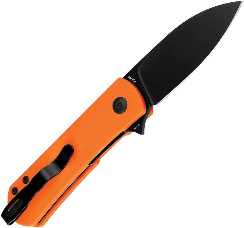 Kizer Yorkie Linerlock Knife With Premium Nitro V Two Point Five Inch Blade Orange G10 Handle EDC by Kizer Cutlery