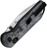 Kizer Cutlery Assassin Clutch Lock Knife Satin Nitro V Blade 3 Inch Denim Micarta Handle EDC Friendly by Kizer Cutlery