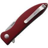 Kizer Cutlery Sway Back Button Lock Knife Red Micarta Handle N690 Blade Ideal For EDC Enthusiasts by Kizer Cutlery