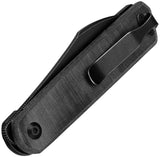 Kizer Cutlery Klipper Linerlock Knife Black Linen Micarta Handle 154CM Blade Premium EDC by Kizer Cutlery