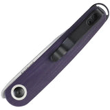 Kizer Cutlery Squidward Linerlock Knife Purple G10 Handle For EDC Enthusiasts Satin 154CM by Kizer Cutlery