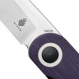 Kizer Cutlery Squidward Linerlock Knife Purple G10 Handle For EDC Enthusiasts Satin 154CM by Kizer Cutlery