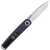 Kizer Cutlery Squidward Linerlock Knife Purple G10 Handle For EDC Enthusiasts Satin 154CM by Kizer Cutlery