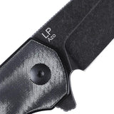 Kizer Cutlery LP Liner Lock Knife Premium Black Stonewash 154CM Blade Extended Tang Micarta Handle For EDC Enthusiasts by Kizer Cutlery