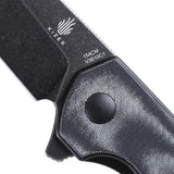 Kizer Cutlery LP Liner Lock Knife Premium Black Stonewash 154CM Blade Extended Tang Micarta Handle For EDC Enthusiasts by Kizer Cutlery