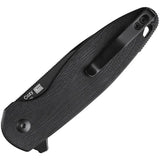 Kizer Cutlery Cozy Linerlock EDC Knife For Enthusiasts Black 154CM Blade Micarta Handle Extended Tang by Kizer Cutlery