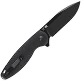 Kizer Cutlery Cozy Linerlock EDC Knife For Enthusiasts Black 154CM Blade Micarta Handle Extended Tang by Kizer Cutlery
