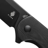 Kizer Cutlery Cozy Linerlock EDC Knife For Enthusiasts Black 154CM Blade Micarta Handle Extended Tang by Kizer Cutlery