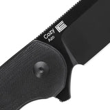 Kizer Cutlery Cozy Linerlock EDC Knife For Enthusiasts Black 154CM Blade Micarta Handle Extended Tang by Kizer Cutlery