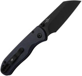 Kizer Drop Bear 2 Button Lock Folding Knife Premium Nitro V DLC Blade Blue Richlite Handle For EDC Enthusiasts by Kizer Cutlery
