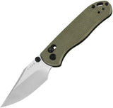 Kizer Drop Bear 2 Premium Clutch Lock Knife With Satin Nitro V Clip Point Blade Green Micarta Handle For EDC Enthusiasts by Kizer Cutlery