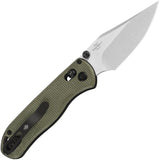 Kizer Drop Bear 2 Premium Clutch Lock Knife With Satin Nitro V Clip Point Blade Green Micarta Handle For EDC Enthusiasts by Kizer Cutlery