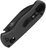 Kizer Cutlery Drop Bear 2 Button Lock EDC Knife With 3 Inch Nitro V DLC Drop Point Blade And Black Aluminum Handle by Kizer Cutlery