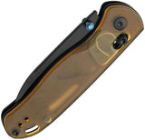 Kizer Cutlery Drop Bear Clutch Lock Knife Nitro V Blade Yellow PEI Handle EDC Enthusiast by Kizer Cutlery