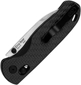 Kizer Cutlery Drop Bear Clutch Lock CF V3641A3 Premium EDC Knife With 3Inch Satin Nitro V Blade Carbon Fiber G10 Handle by Kizer Cutlery