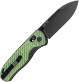 Kizer Cutlery Drop Bear Clutch Knife CF Handle Premium Nitro V Steel 3in Blade For EDC Fans by Kizer Cutlery