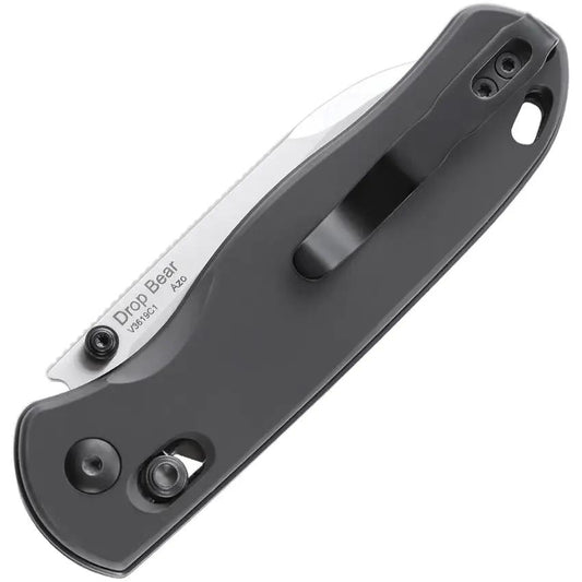 Kizer Cutlery Drop Bear Axis Lock Knife Gray Aluminum 3in Satin 154CM for EDC Enthusiasts by Kizer Cutlery