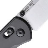 Kizer Cutlery Drop Bear Axis Lock Knife Gray Aluminum 3in Satin 154CM for EDC Enthusiasts by Kizer Cutlery