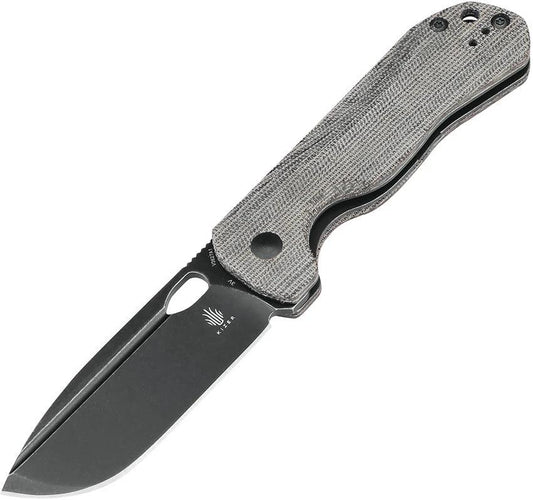 Kizer Bugai Linerlock Knife CPM-3V Black Micarta Handle for EDC Enthusiasts 3.13in Blade by Kizer Cutlery