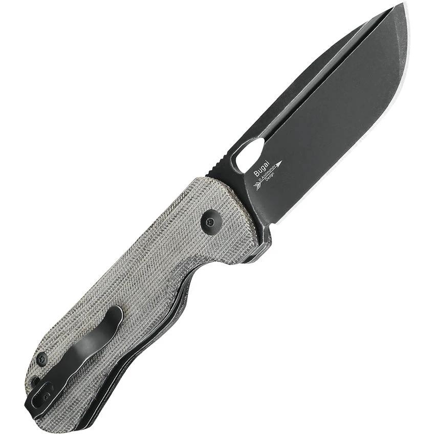 Kizer Bugai Linerlock Knife CPM-3V Black Micarta Handle for EDC Enthusiasts 3.13in Blade by Kizer Cutlery