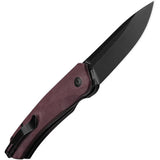 Kizer Cutlery Agressor Linerlock Knife With 3 Inch 154CM Blade Burgundy Richlite Handle EDC Pocket Clip by Kizer Cutlery
