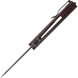 Kizer Cutlery Agressor Linerlock Knife With 3 Inch 154CM Blade Burgundy Richlite Handle EDC Pocket Clip by Kizer Cutlery