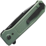 Kizer Cutlery Brat Button Lock Knife OD Green G10 3.5in 154CM Drop Point For EDC by Kizer Cutlery