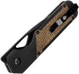 Kizer Militaw Framelock Knife Green Canvas Micarta Inlay 3.38 Inch Nitro V Blade For EDC Enthusiasts by Kizer Cutlery