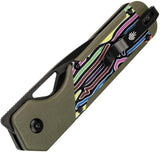 Kizer Mini Militaw Framelock Knife Premium Nitro V Blade Green G10 EDC Pocket Clip by Kizer Cutlery