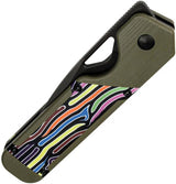 Kizer Mini Militaw Framelock Knife Premium Nitro V Blade Green G10 EDC Pocket Clip by Kizer Cutlery