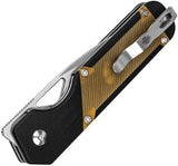 Kizer Militaw Framelock EDC Knife Nitro V Stonewash Steel G10 PEI Inlay 4.5in Closed Extended Tang by Kizer Cutlery