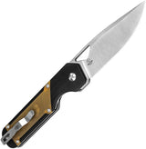 Kizer Militaw Framelock EDC Knife Nitro V Stonewash Steel G10 PEI Inlay 4.5in Closed Extended Tang by Kizer Cutlery