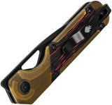 Kizer Cutlery Mini Militaw Framelock Knife Nitro V Blade 2.75 Inch PEI Handle Red Black G10 Inlay EDC by Kizer Cutlery