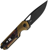 Kizer Cutlery Mini Militaw Framelock Knife Nitro V Blade 2.75 Inch PEI Handle Red Black G10 Inlay EDC by Kizer Cutlery