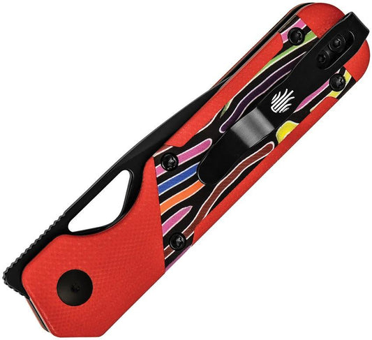Kizer Cutlery Mini Militaw Framelock Knife Nitro V 2.75 Inch Blade Red G10 Handle EDC Enthusiasts by Kizer Cutlery