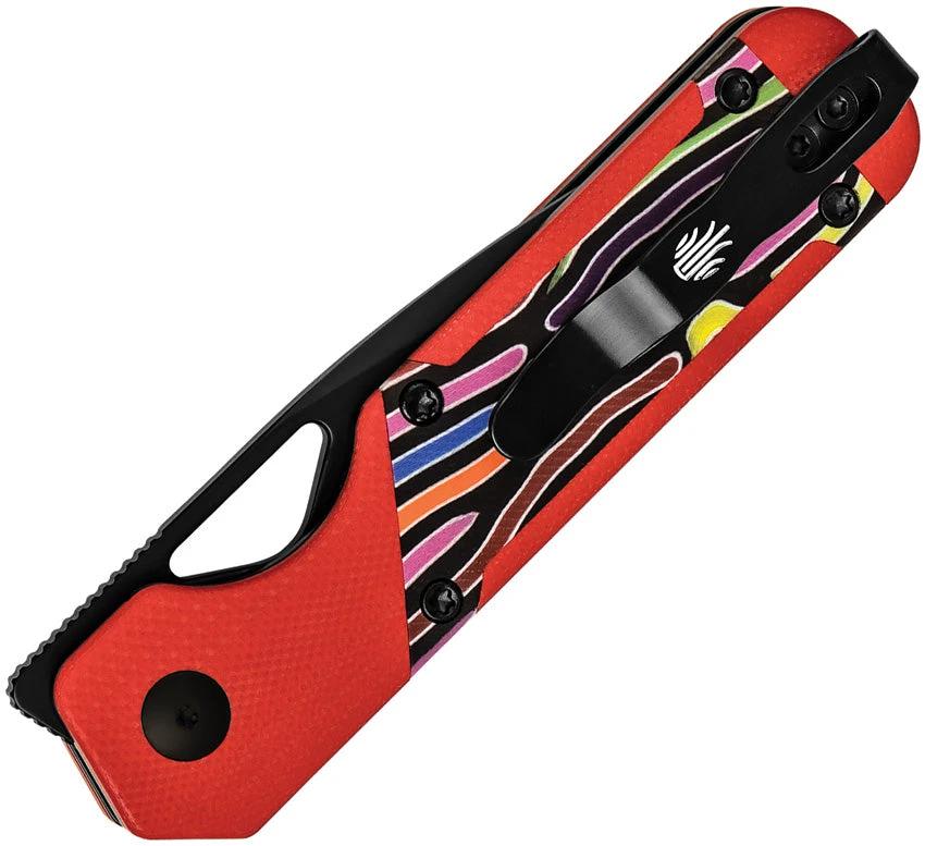 Kizer Cutlery Mini Militaw Framelock Knife Nitro V 2.75 Inch Blade Red G10 Handle EDC Enthusiasts by Kizer Cutlery