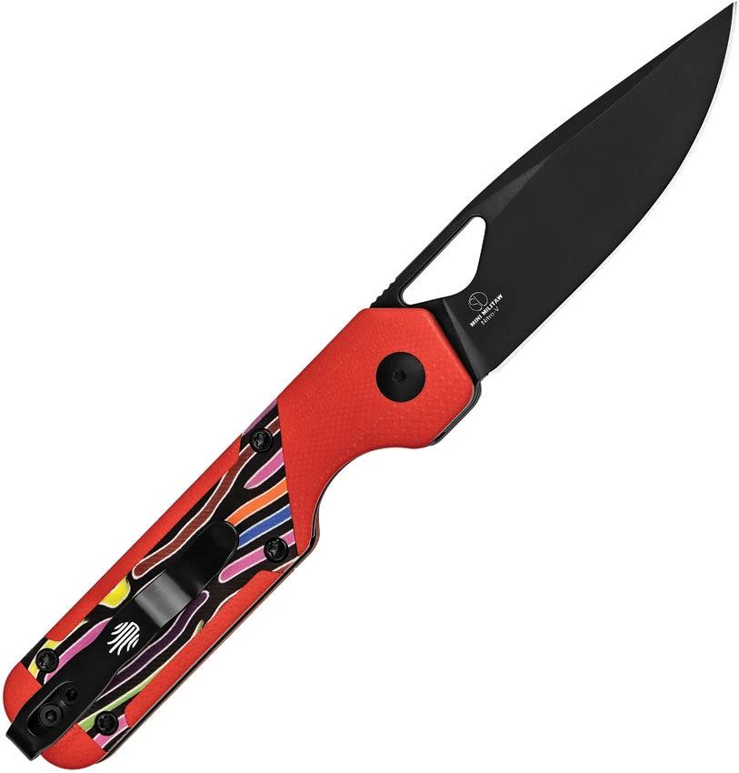 Kizer Cutlery Mini Militaw Framelock Knife Nitro V 2.75 Inch Blade Red G10 Handle EDC Enthusiasts by Kizer Cutlery